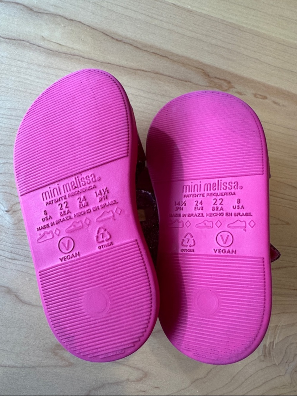 Mini Melissa x Disney Pink Sparkle Mickey Mouse Jelly Sandal in Toddler size 8 💖 - Picture 6 of 6